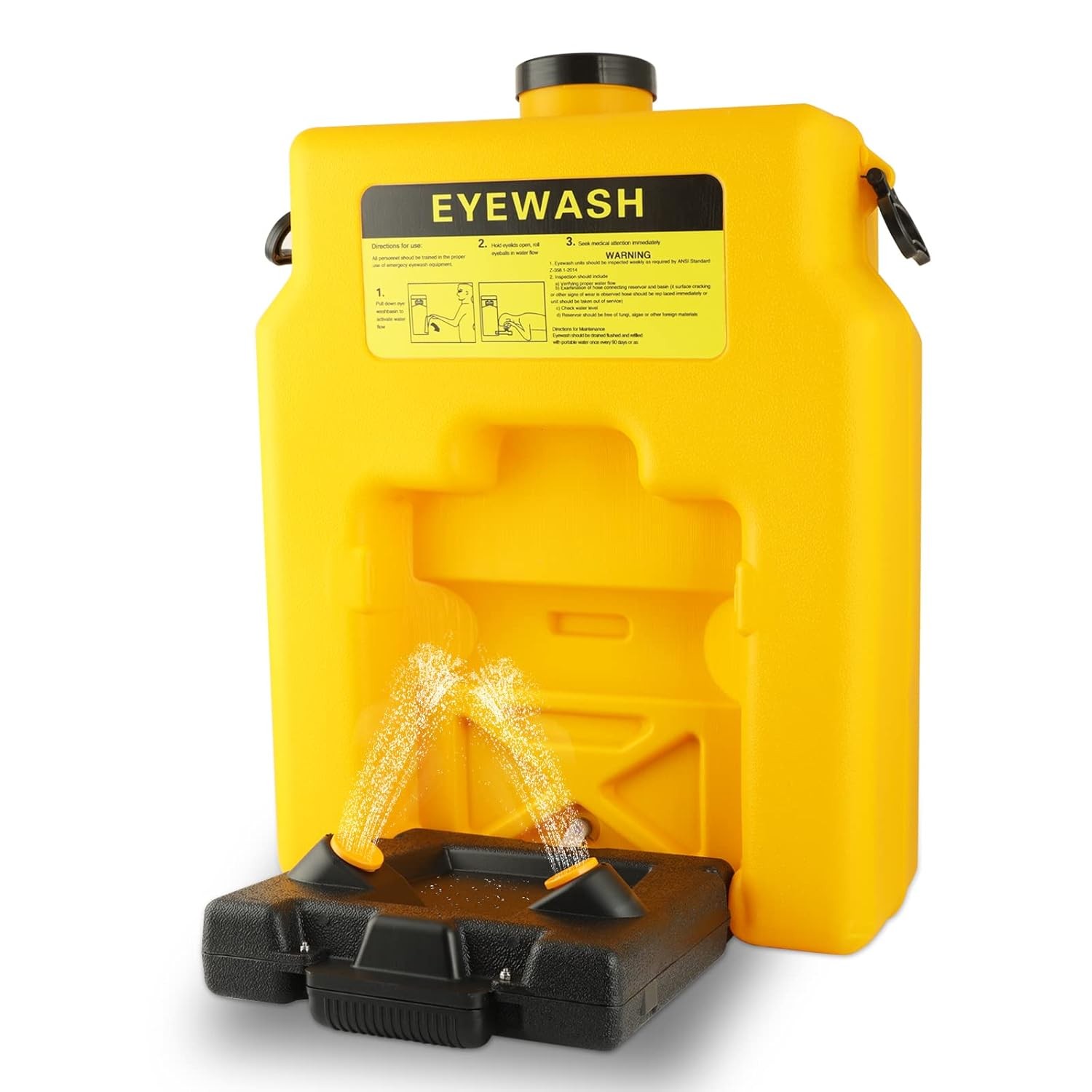 Portable Eyewash-Station Emergency OSHA-Approved Yeipower - Wall Mounted Eye Wash First Aid 14 Gallon Eye Irrigation Equipment