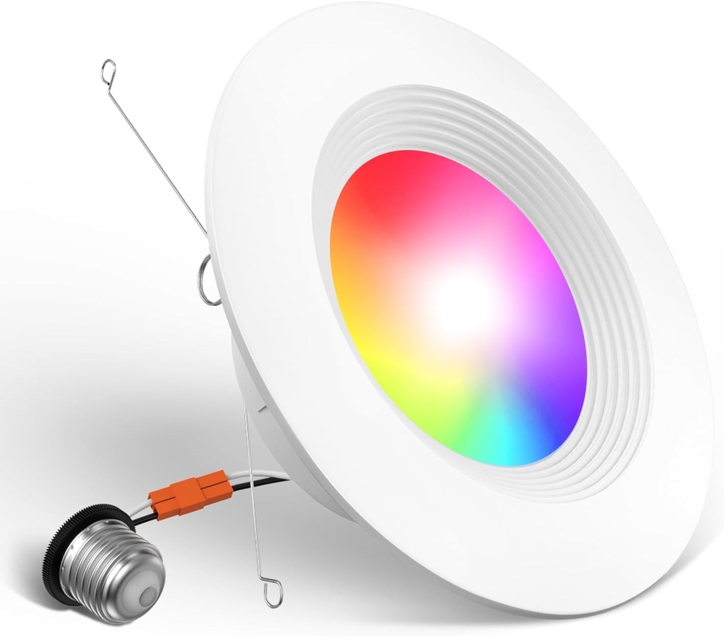 Amico 1 Pack 5/6 Inch WiFi LED Recessed Can Smart Matter Lights, RGBCW Color Changing Retrofit Recessed Lighting, Voice & APP Control, 12W=110W 1100LM, Alexa & Google Compatible, ACK, IC & ETL