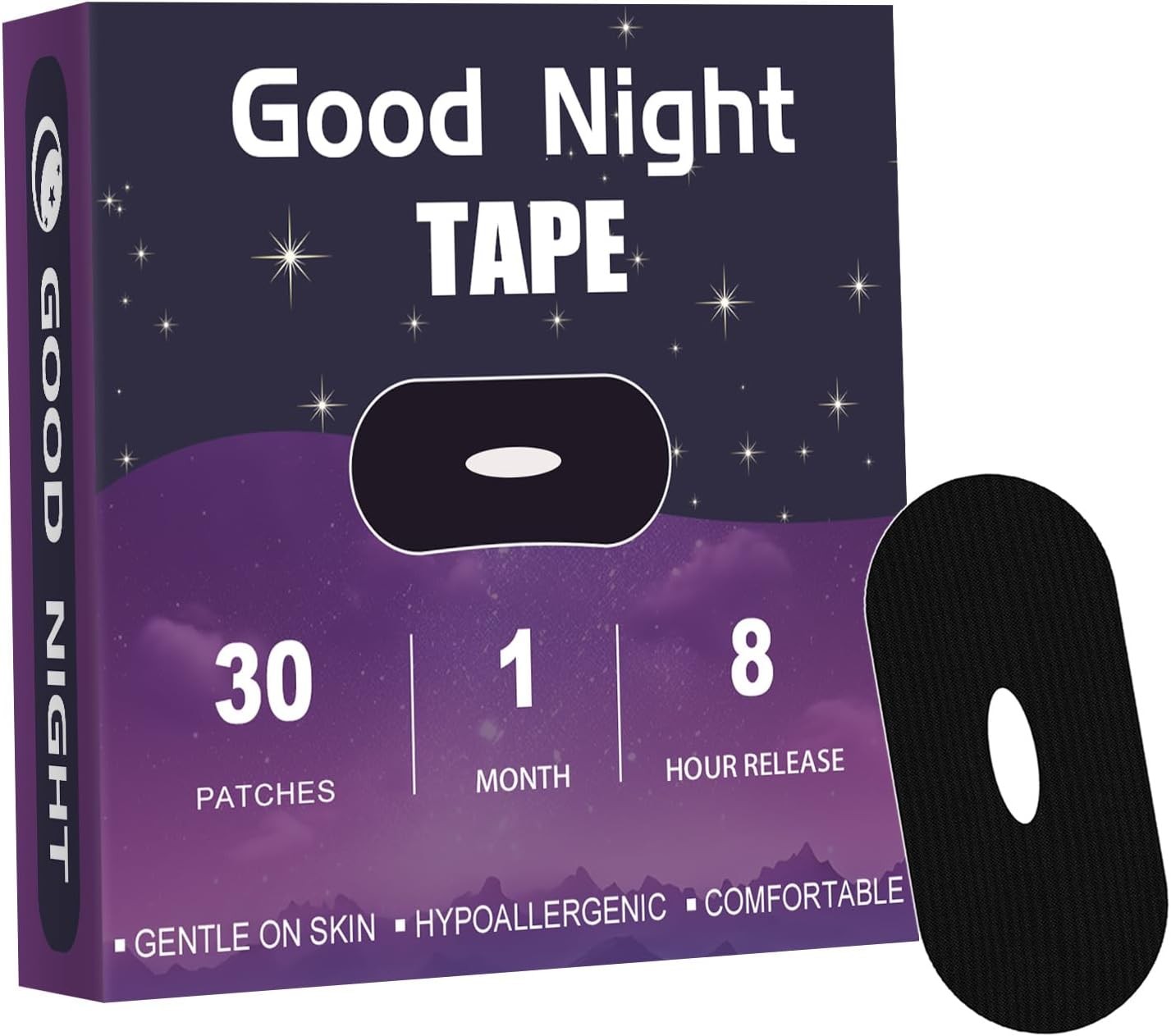 Mouth Tape for Sleeping Purple Perforated Tape 30 Pack Premium, Gentle on Skin M9