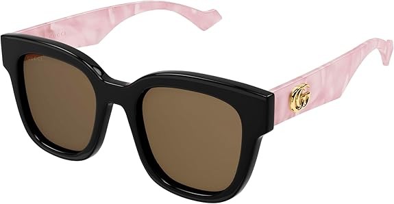 Gucci Women's Oversized Square Sunglasses, Black-Pink-Brown, One Size
