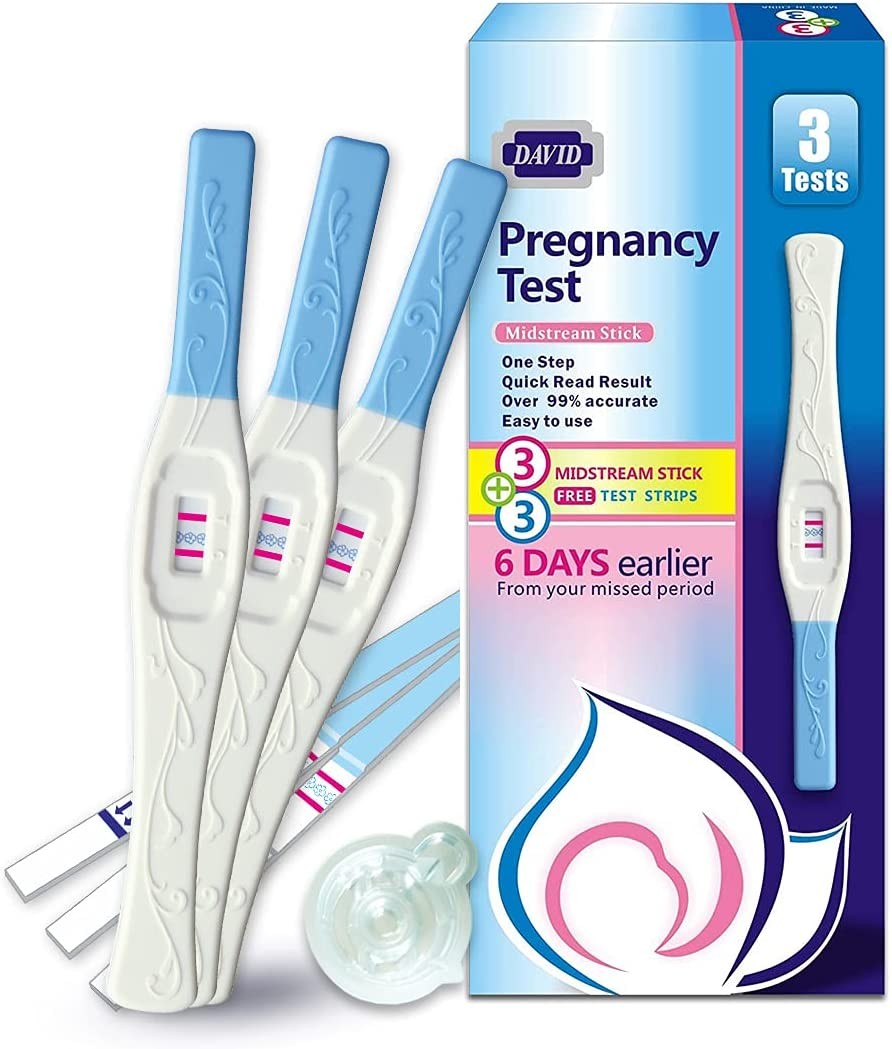 David 3 HCG Pregnancy Test Midstream Sticks and 3 。