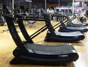 quality commercial curved manual treadmill 5*