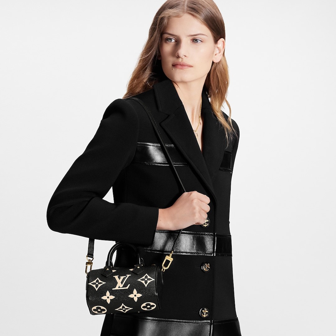 The Nano Speedy is crafted from supple, grained Monogram Empreinte leather