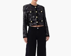 Ronny Kobo Women's Cullen Jacket, Jet Black .*