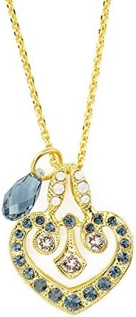 Mariana "Blue Morpho" Swarovski Crystal Heart Pendant