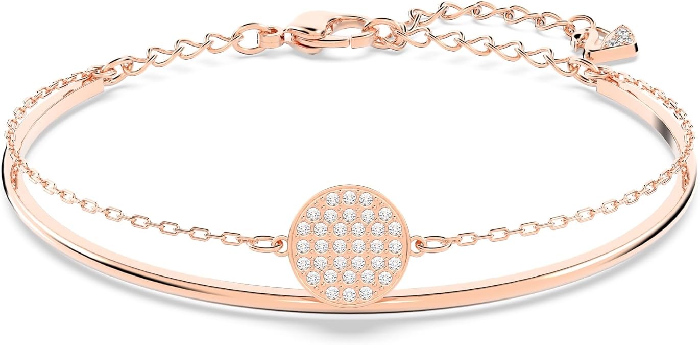 Swarovski Sublima Bangle Bracelet, Rose Gold Tone Finish, Clear Crystals