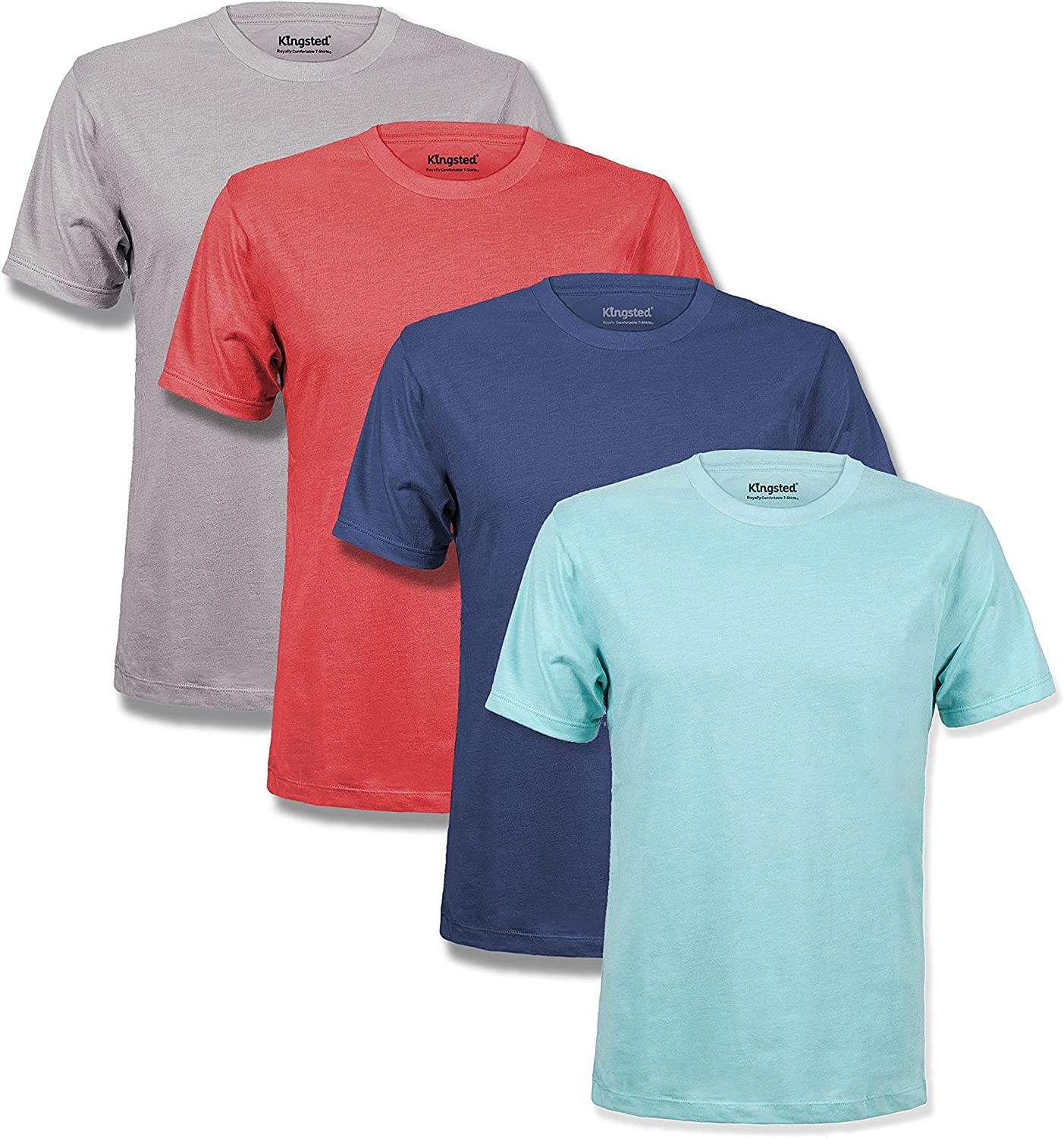 Kingsted Men’s T-Shirts Pack Royally Comfortable Soft Cotton Blend Classic Fit >